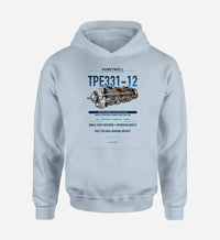 Thumbnail for TPE331-12 design on light blue hoodie single side