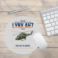 Thumbnail for Westland Lynx AH7 design on light gray round mouse pad