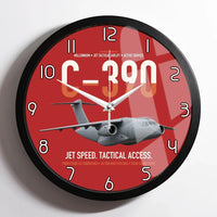 Thumbnail for C-390 Millennium design on red framed wall clock
