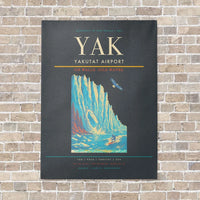 Thumbnail for Yakutat Airport YAK vertical canvas print - no frame - gray background