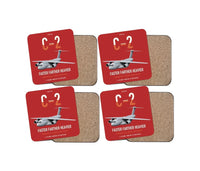 Thumbnail for Kawasaki C-2 design on red 4 pieces set coaster
