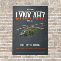 Thumbnail for Westland Lynx AH7 vertical canvas print - no frame - gray background