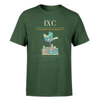 Thumbnail for Shaheed Bhagat Singh International Airport (IXC) T-Shirt single-side front print in Dark Green | shaheed-bhagat-singh-international-airport-ixc-double-side-t-shirt