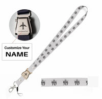 Thumbnail for Boeing 717 & Plane seat belt lanyard - white with name