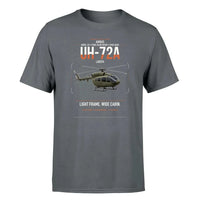 Thumbnail for Airbus UH-72A Lakota design on gray t-shirt, single-side print