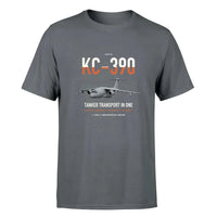 Thumbnail for Embraer KC-390 Millennium design on gray double-side t-shirt, single-side print
