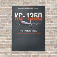 Thumbnail for KC-135Q Blackbird Tanker vertical canvas print - no frame - gray background