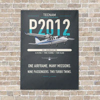 Thumbnail for Tecnam P2012 Traveller vertical canvas print - no frame - gray background
