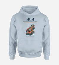 Thumbnail for Montgomery Regional Airport (MGM) design on light blue hoodie single-side print