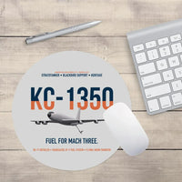 Thumbnail for KC-135Q Blackbird Tanker design on light gray round mouse pad