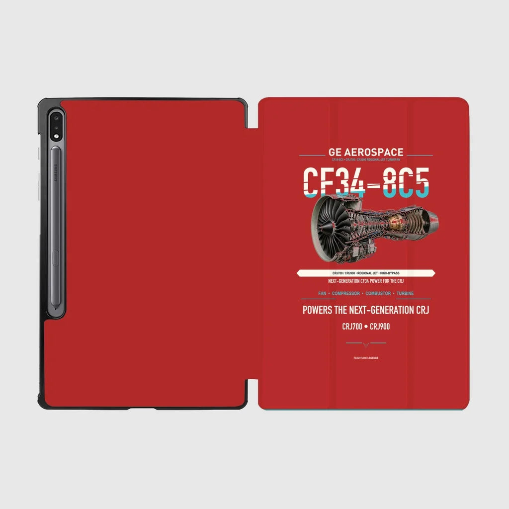CF34-8C5 design on red samsung tablet tablet case