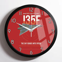 Thumbnail for Saab J 35F Draken design on red framed wall clock