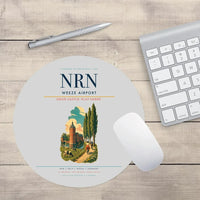 Thumbnail for Weeze Airport (NRN) design on light gray round mouse pad