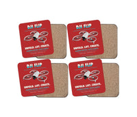Thumbnail for DJI Flip design on red 4 pieces set coaster
