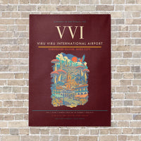Thumbnail for Viru Viru International Airport VVI - Canvas No Frame - Dark Red