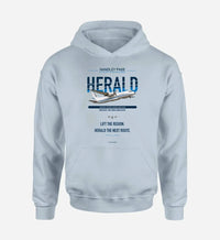 Thumbnail for Handley Page HPR.7 Dart Herald design on light blue hoodie single side