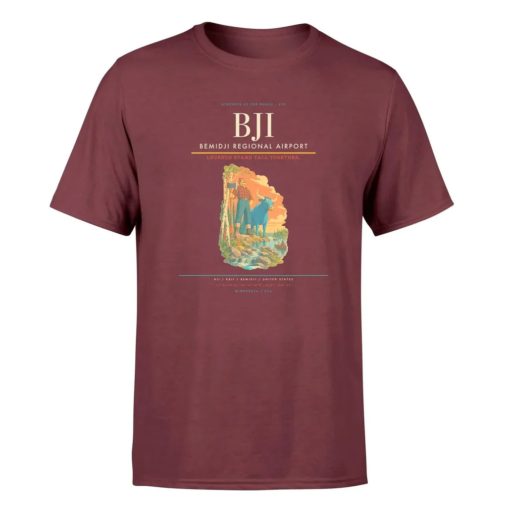 Bemidji Airport (BJI) Premium T-Shirt Dark Red