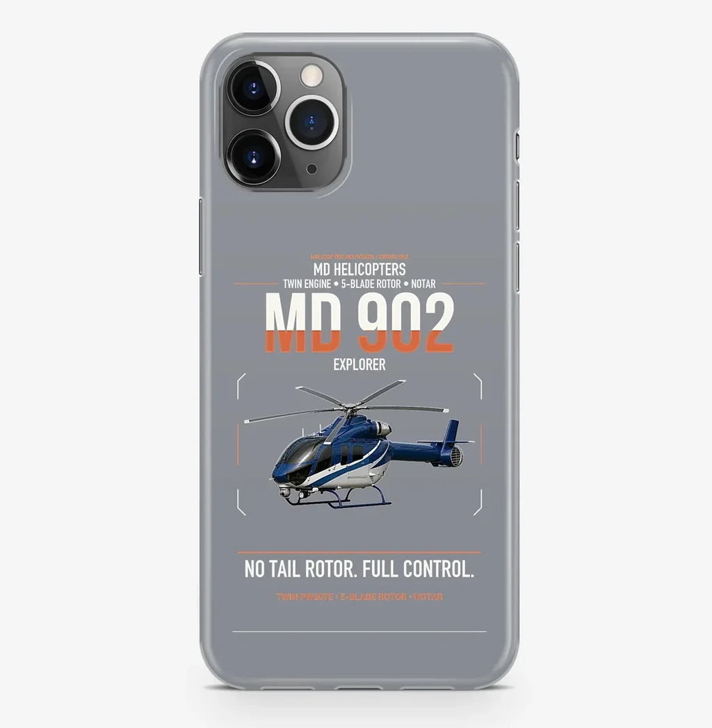 MD Helicopters MD 902 Explorer design on gray magsafe iphone case, for iPhone Pro Max