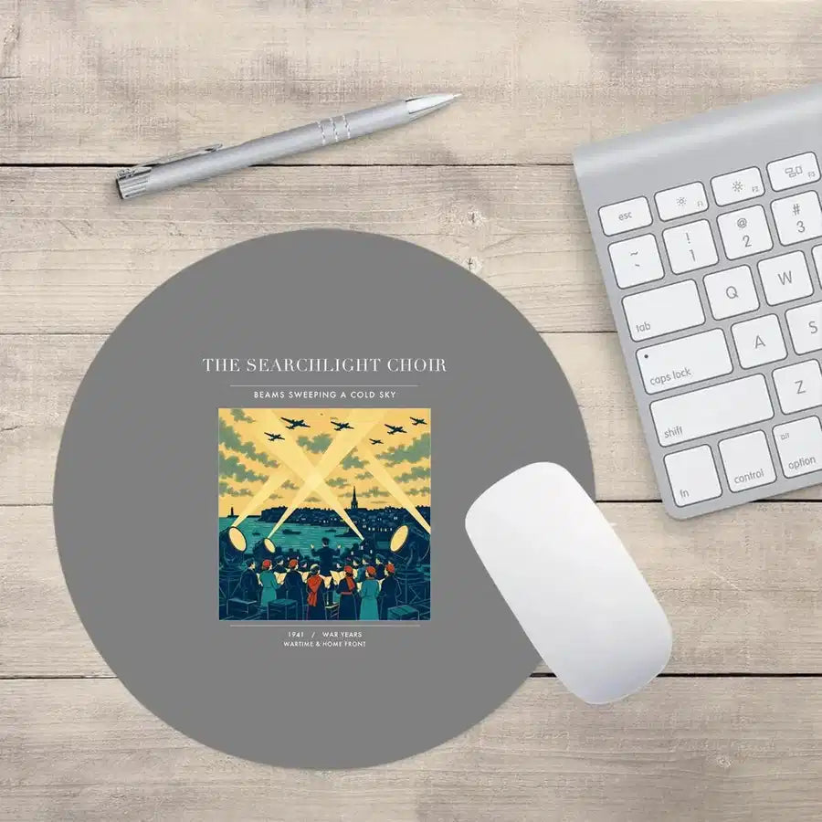 VINTAGE G4504 - The Searchlight Choir - Designed Mouse Pads design on gray round