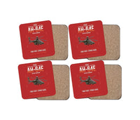 Thumbnail for Boeing AH-64E Apache Guardian design on red 4 pieces set coaster