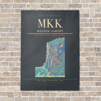 Thumbnail for Molokai Airport MKK vertical canvas print - no frame - gray background