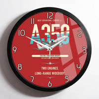 Thumbnail for Airbus A350-900 design on red framed wall clock