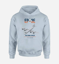 Thumbnail for EP-3E ARIES II design on light blue double-side hoodie, single-side print