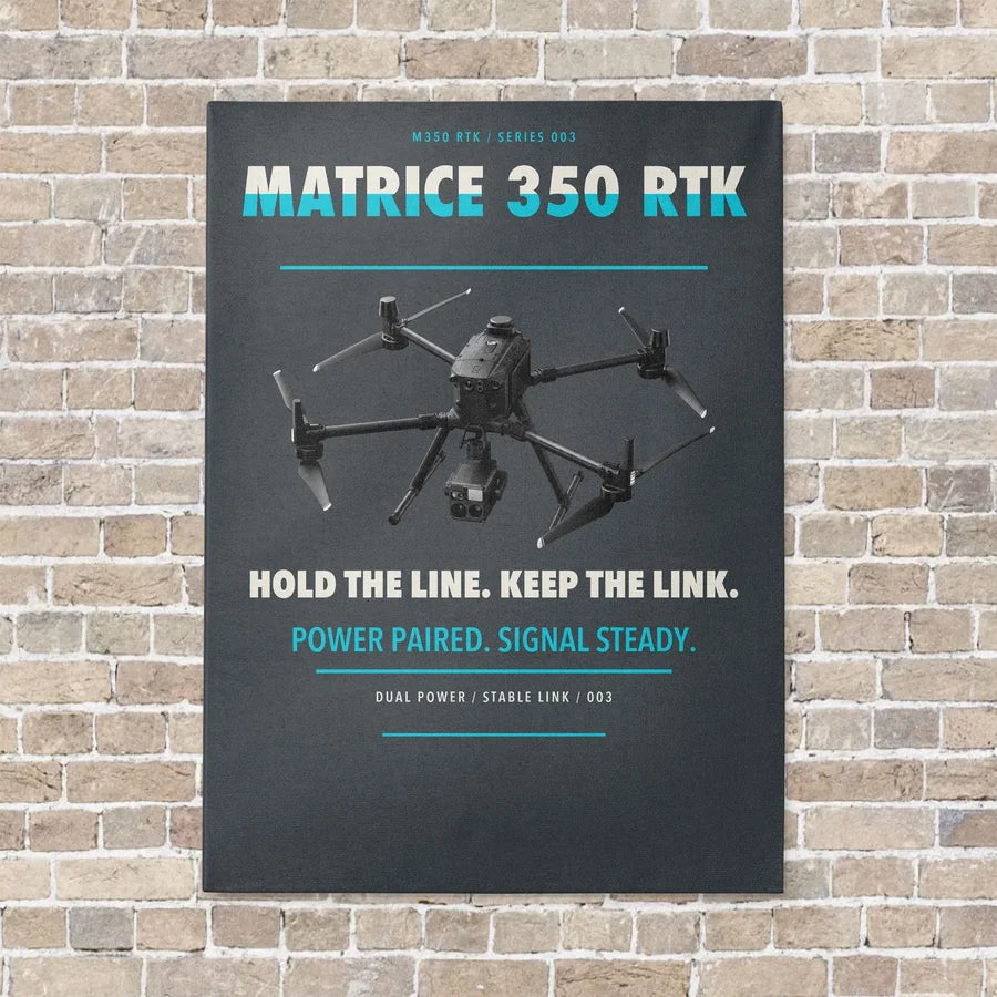 DJI Matrice 350 RTK vertical canvas print - no frame - gray background
