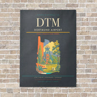 Thumbnail for Dortmund Airport DTM vertical canvas print - no frame - gray background
