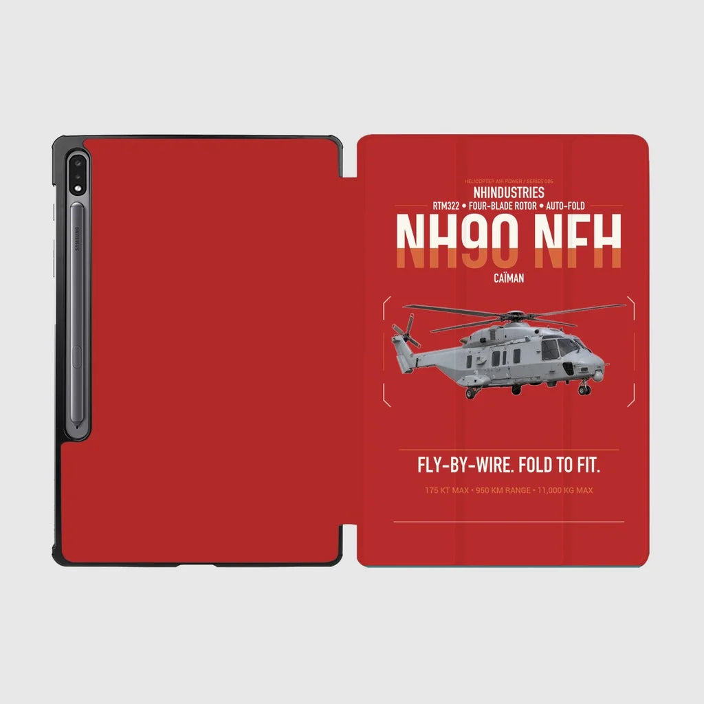 NHIndustries NH90 NFH Caïman design on red samsung tablet tablet case