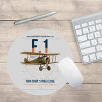 Thumbnail for Sopwith Camel F.1 design on light gray round mouse pad
