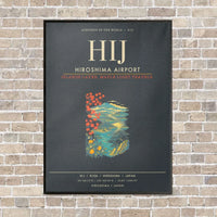 Thumbnail for Hiroshima Airport HIJ - Canvas Framed - Gray