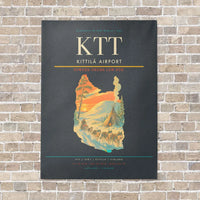 Thumbnail for Kittilä Airport KTT vertical canvas print - no frame - gray background