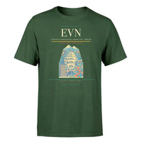 Thumbnail for Zvartnots International Airport (EVN) T-Shirt single-side front print in Dark Green | zvartnots-international-airport-evn-double-side-t-shirt