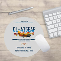 Thumbnail for Canadair CL-415EAF design on light gray round mouse pad