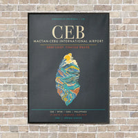 Thumbnail for Mactan-Cebu International Airport CEB - Canvas Framed - Gray