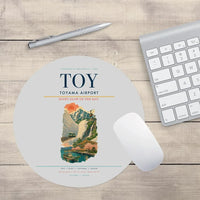 Thumbnail for Toyama Airport (TOY) design on light gray round mouse pad