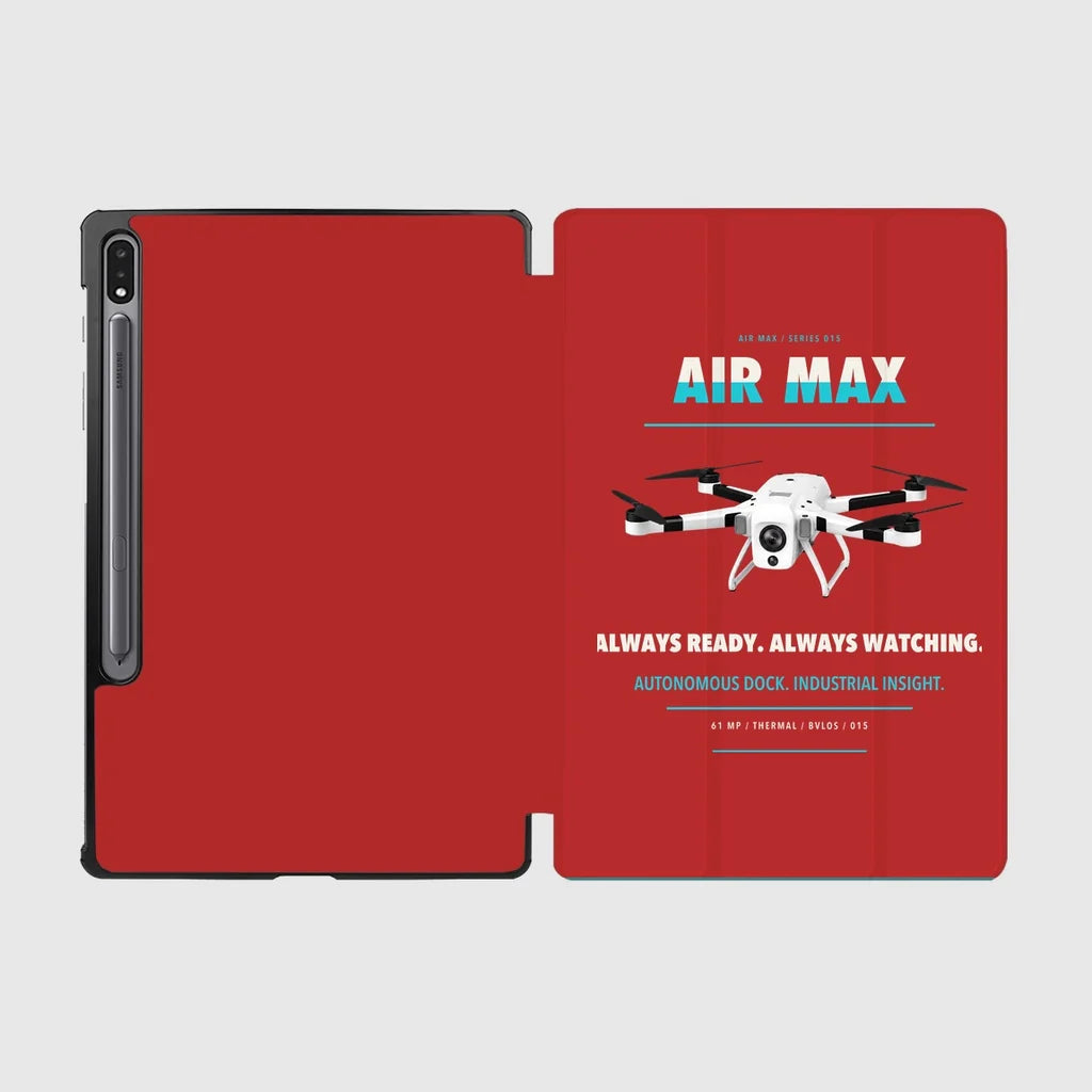 Percepto Air Max design on red samsung tablet tablet case