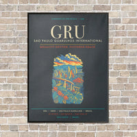Thumbnail for Sao Paulo Guarulhos International Airport GRU - Canvas Framed - Gray