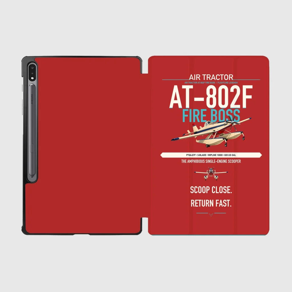 Air Tractor AT-802F Fire Boss design on red samsung tablet tablet case