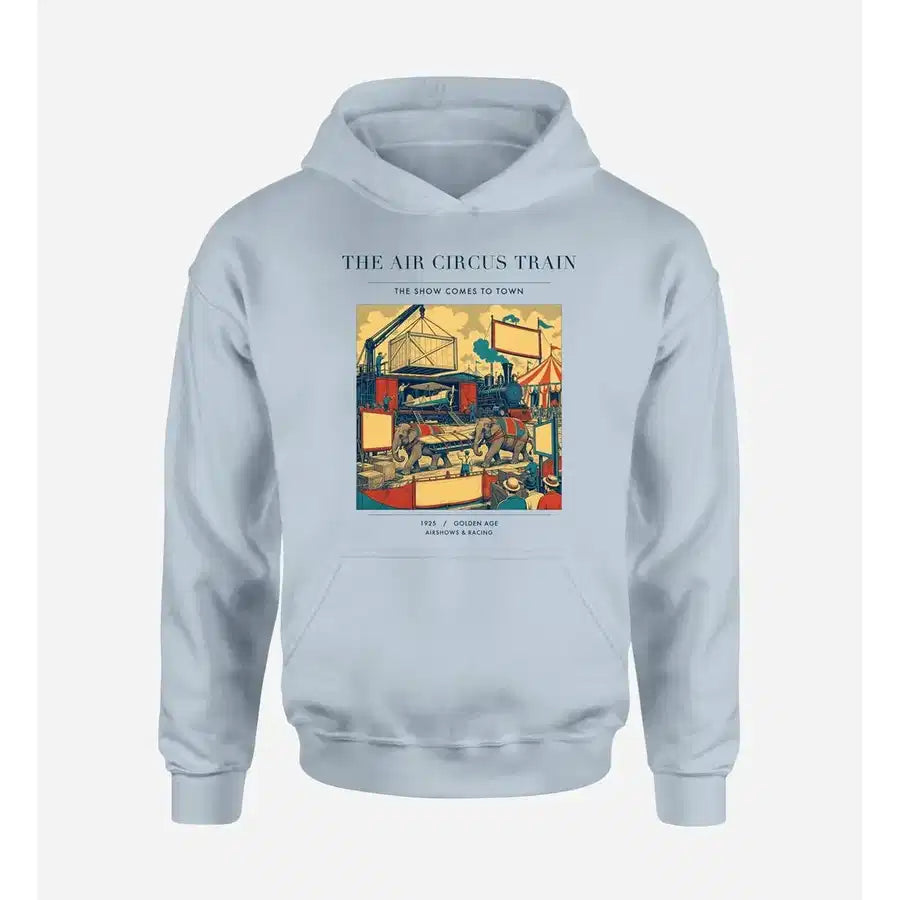 VINTAGE G4037 - The Air Circus Train - Premium Hoodie design on lightblue premium