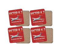 Thumbnail for Handley Page Victor K.2 design on red 4 pieces set coaster