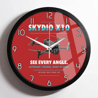 Thumbnail for Skydio X10 design on red framed wall clock