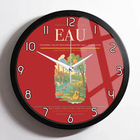 Thumbnail for Chippewa Valley Regional Airport (EAU) design on red framed wall clock