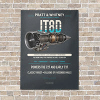 Thumbnail for JT8D vertical canvas print - no frame - gray background