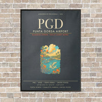 Thumbnail for Punta Gorda Airport PGD - Canvas Framed - Gray