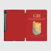 Thumbnail for Central Nebraska Regional Airport (GRI) design on red samsung tablet tablet case