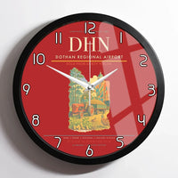 Thumbnail for Dothan Regional Airport (DHN) design on red framed wall clock