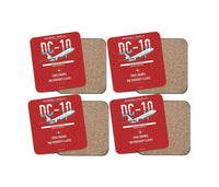 Thumbnail for McDonnell Douglas DC-10 design on red 4 pieces set coaster