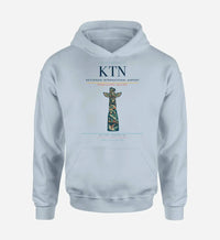 Thumbnail for Ketchikan International Airport (KTN) design on light blue hoodie single-side print
